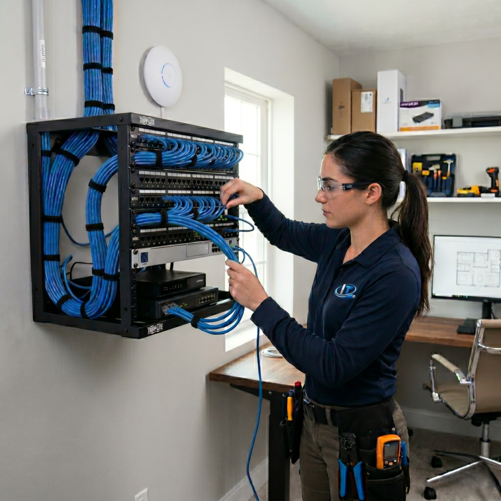 Services cabling job